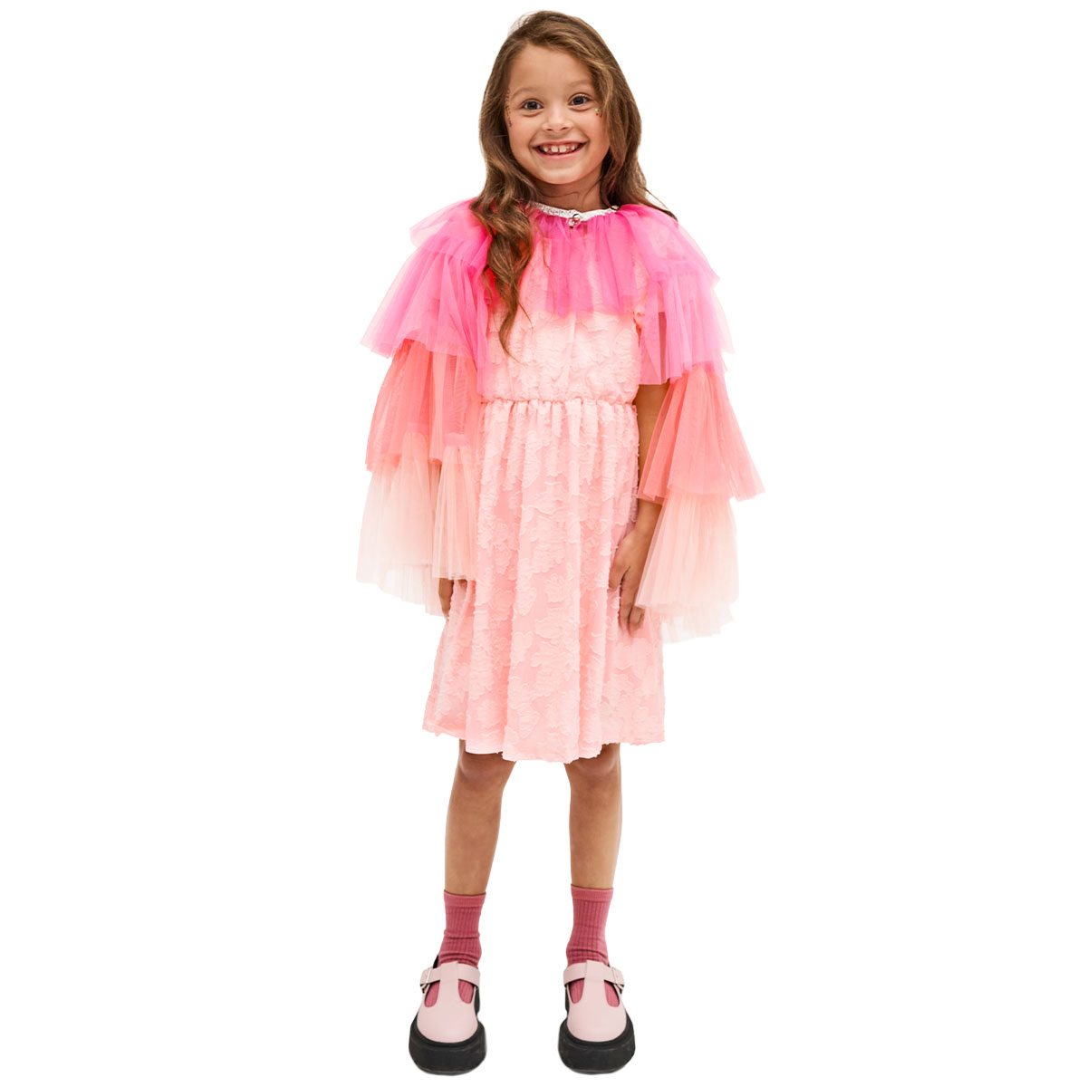 Rosa Ombre Cape för Barn | Maskerad - Maskeradkläder - Prins- & Prinsessdräkter | Party Outlet