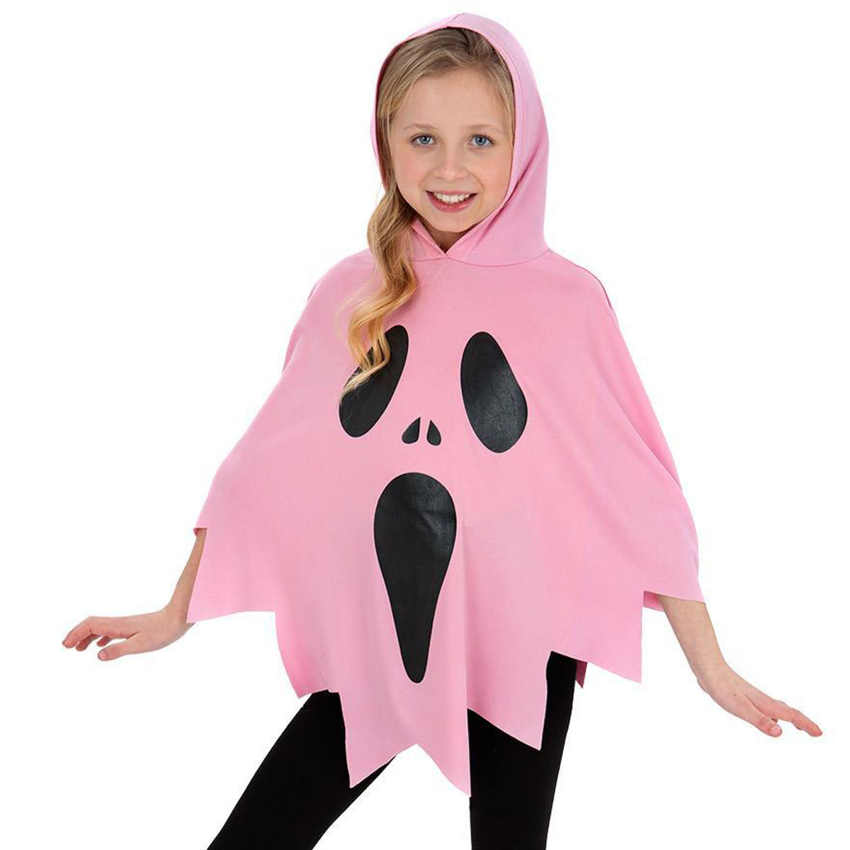 Rosa Spöke Poncho för Barn | Högtider - Halloween - Halloween kostymer - Spöke Maskerad | Maskeradspecialisten