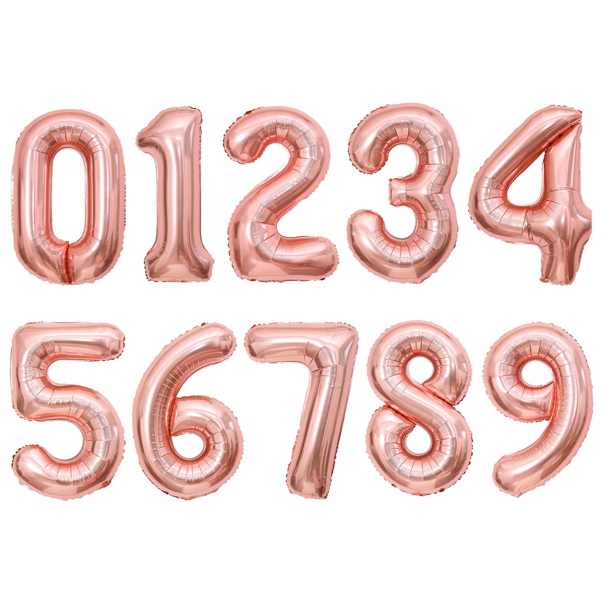 Roséguld Sifferballong | Festartiklar - Ballonger - Sifferballonger | Party Outlet