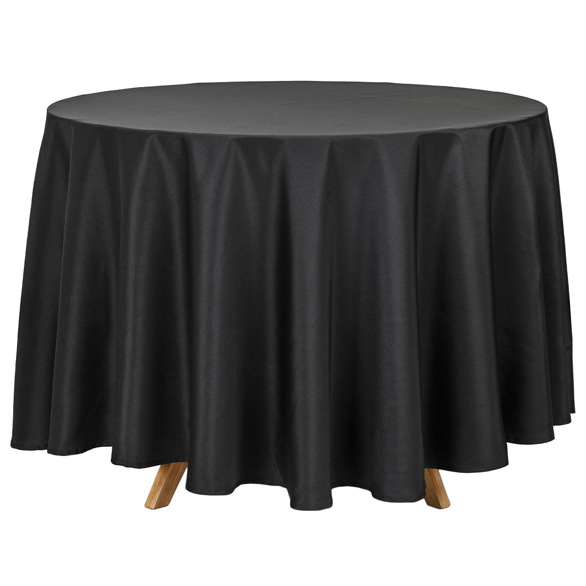 Rund Bordsduk Svart 230 cm | Högtider - Halloween - Halloween dukning | Maskeradspecialisten