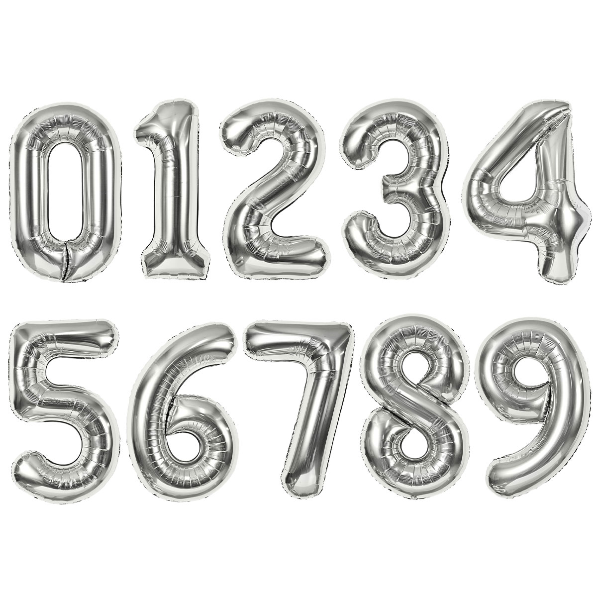 Silver Sifferballong | Festartiklar - Ballonger - Sifferballonger | Party Outlet