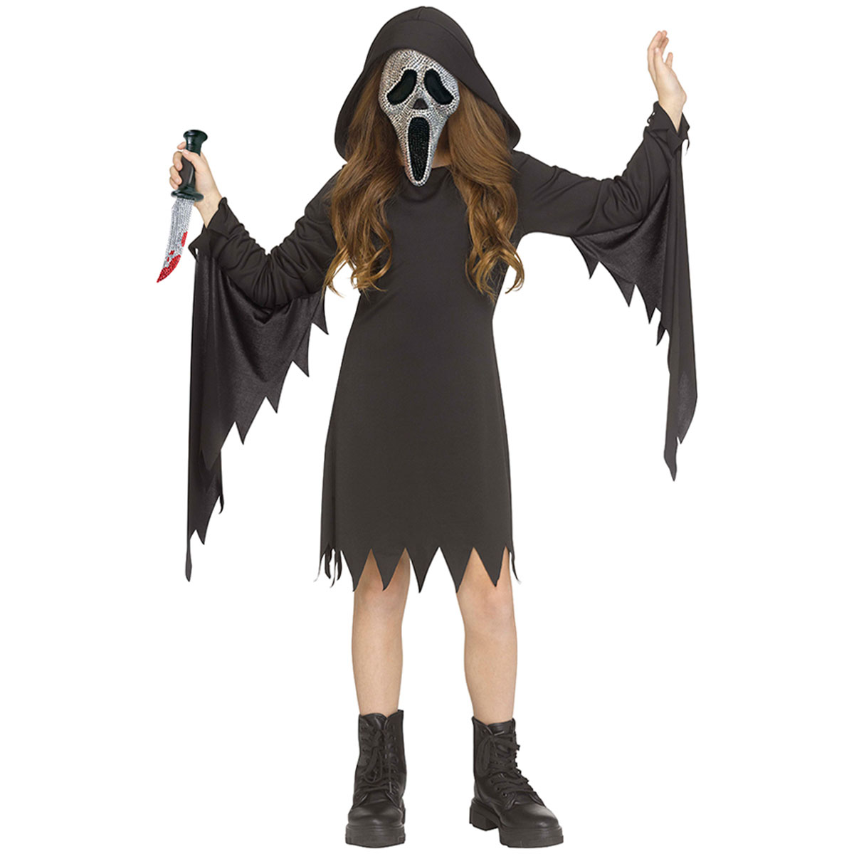 Spöke Maskeraddräkt Svart Barn | Högtider - Halloween - Halloween kostymer - Spöke Maskerad | Party Outlet
