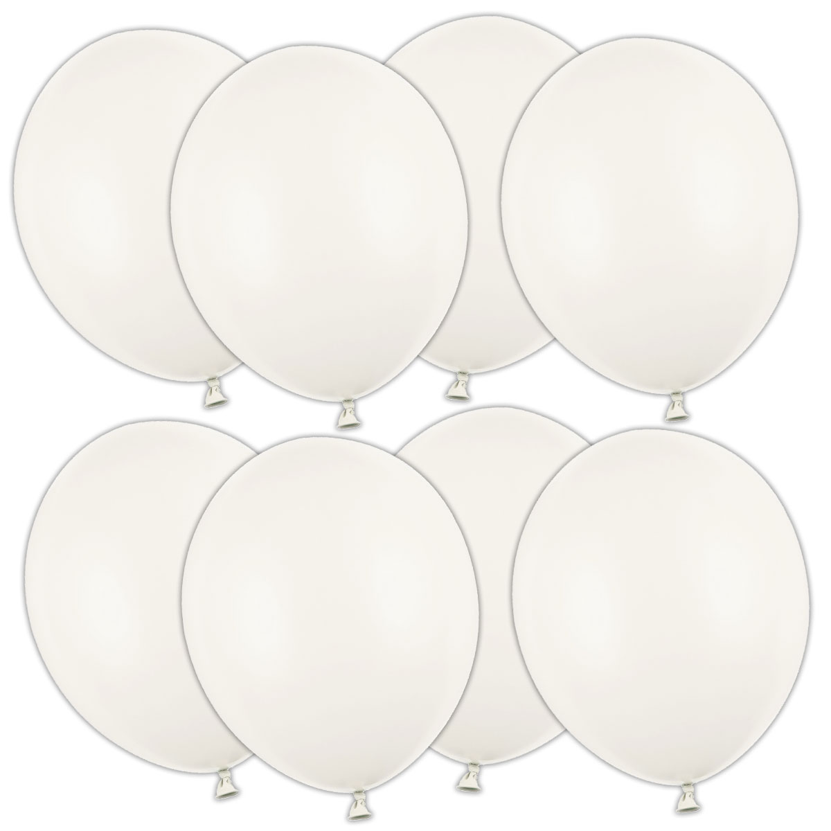 Starka Ballonger Elfenbensvit Pastell 12 cm 100-pack