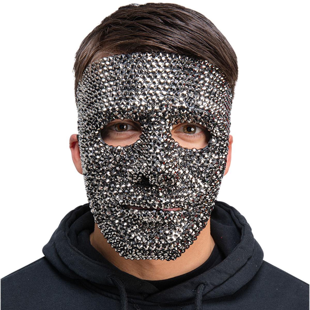 Statymask med Strass | Högtider - Halloween - Halloween masker | Party Outlet