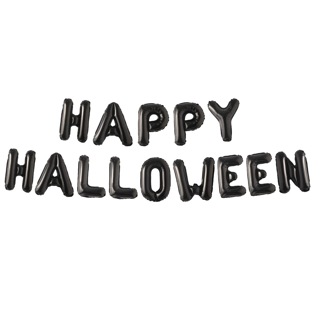 Svart Ballonggirlang Happy Halloween | Högtider - Halloween - Halloween ballonger | Party Outlet