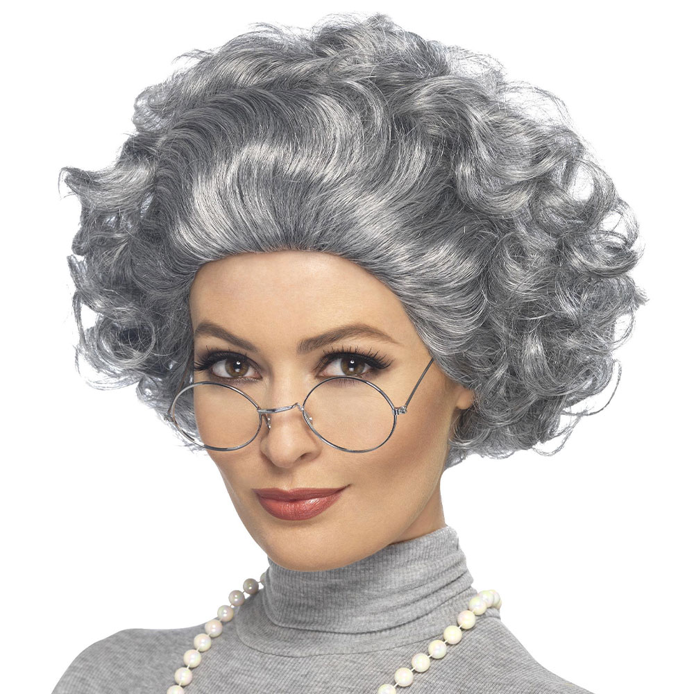 Tant Perukset Grå | Högtider - Halloween - Halloween peruker | Maskeradspecialisten