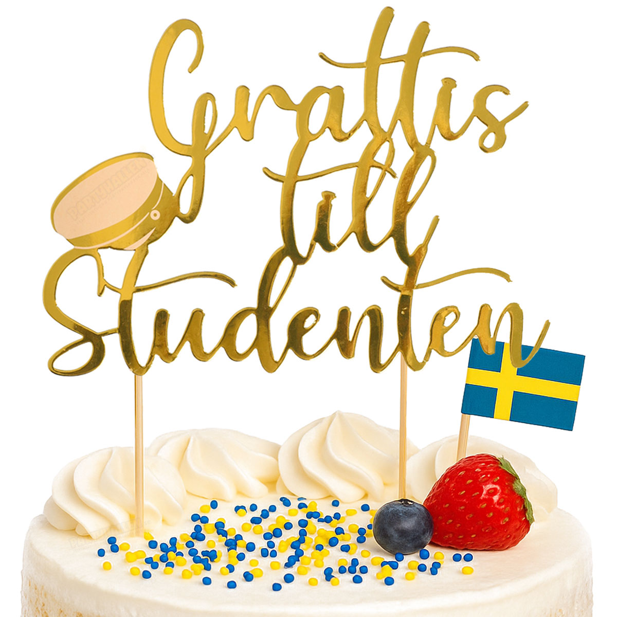 Tårtdekoration Grattis Till Studenten