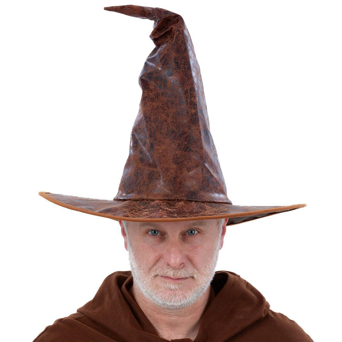 Trollkarlshatt med Sliten Läderlook | Högtider - Halloween - Halloween kostymer - Häxa Maskerad - Häxhattar | Maskeradspecialisten