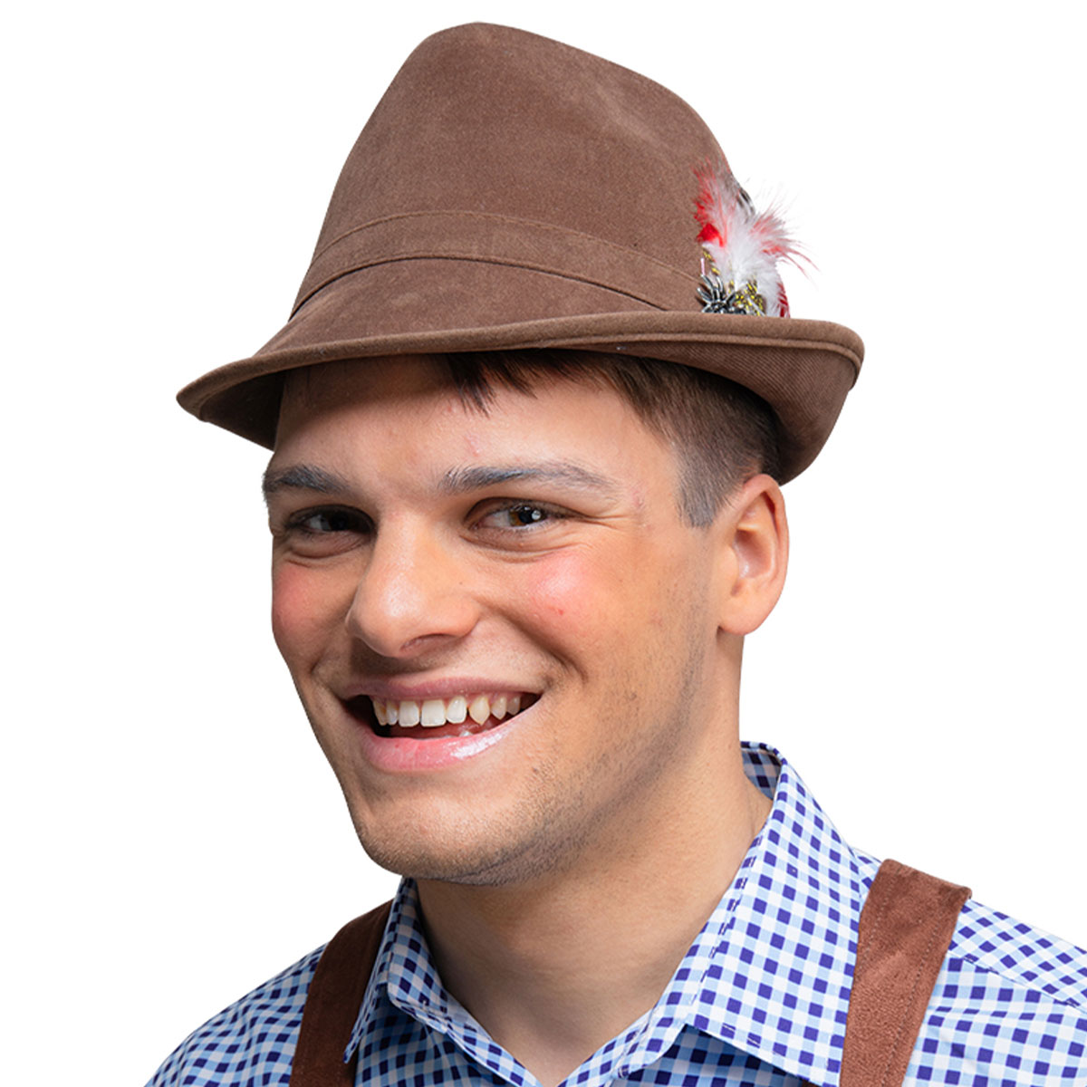 Tyrolerhatt Bayersk Brun | Högtider - Oktoberfest - Oktoberfest Kläder | Party Outlet
