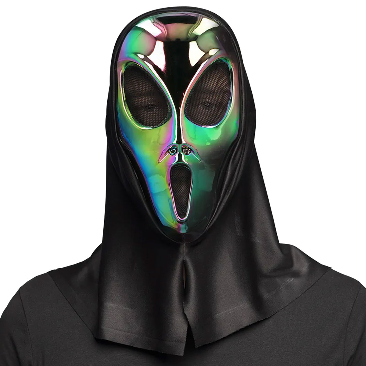 Utomjording Mask Iriserande Svart | Högtider - Halloween - Halloween masker | Party Outlet