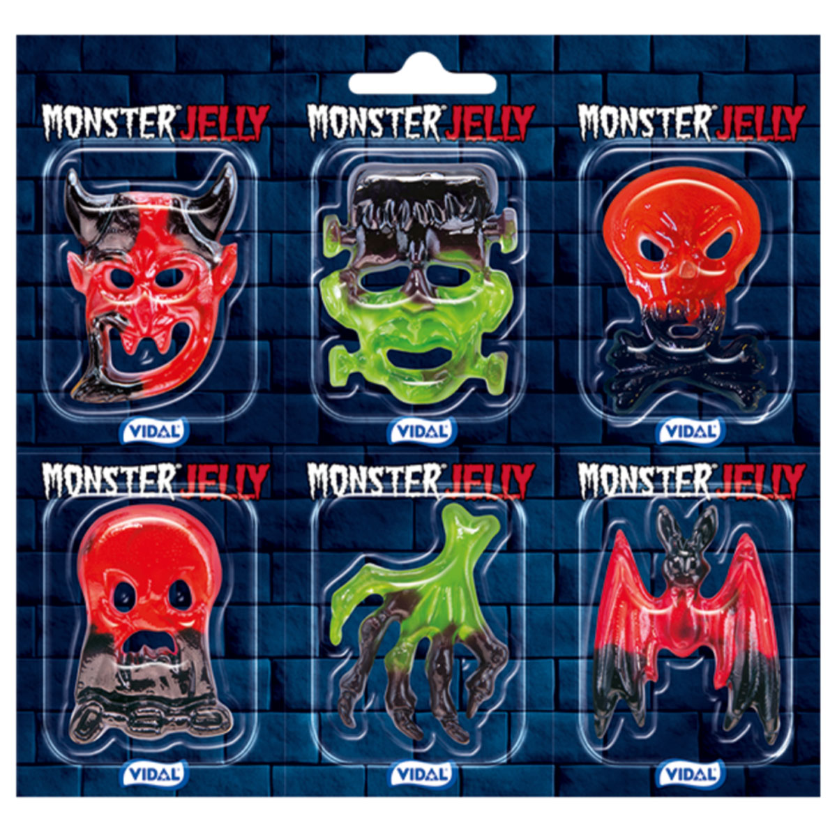 Vidal Monster Jelly 6-pack | Högtider - Halloween - Halloween godis | Party Outlet