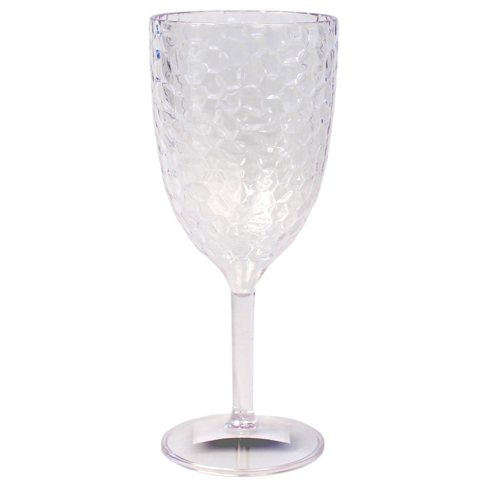 Vinglas med Bikupemönster Transparent