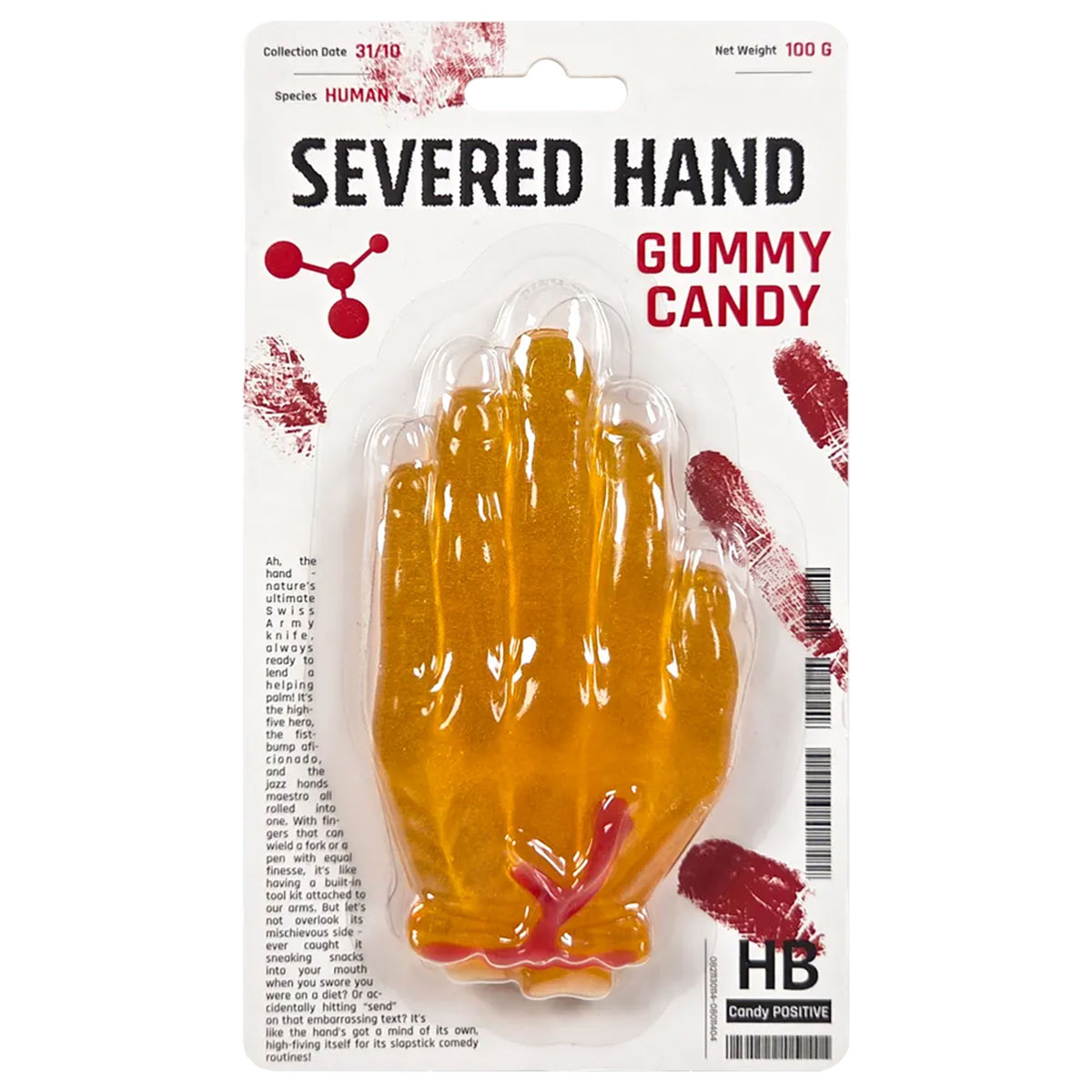 Vingummi Avhuggen Hand 100g | Högtider - Halloween - Halloween godis | Maskeradspecialisten